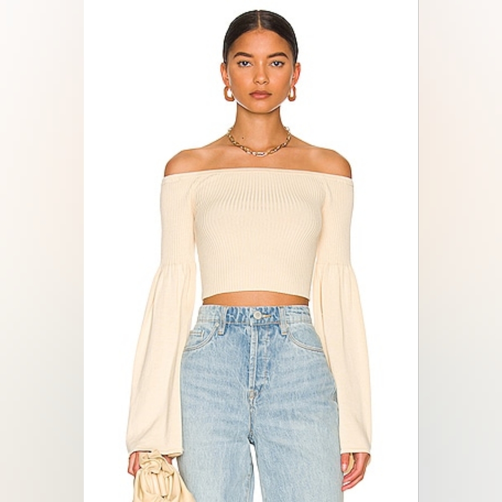 LPA Nalle Off Shoulder Sweater in Ivory